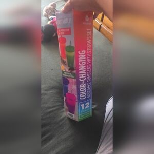 Anna Color-Changing Tumbler Set with Straws